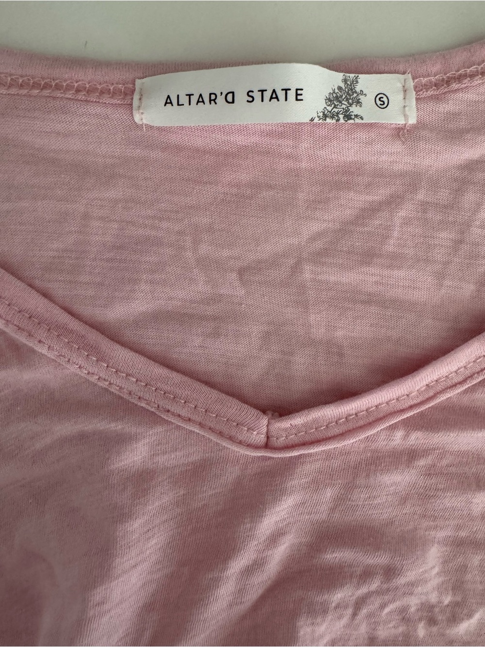 Altar'd State Pink Ruffle Tee - Picture 3 of 4